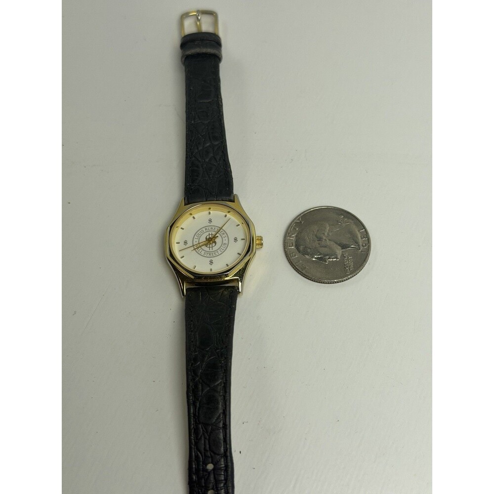 Louis Rukeyser’s Wall Street Club Watch 25.4mm Gold Tone New Battery